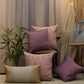 Co-ordinated Cushion Cover Set Of 5 Embroidered, Pintuck Cotton Blend Multi Color - 20" X 20", 16"X 16", 12" X 22"