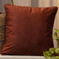 Cushion Cover Velvet Solid Rust - 12" X 12"