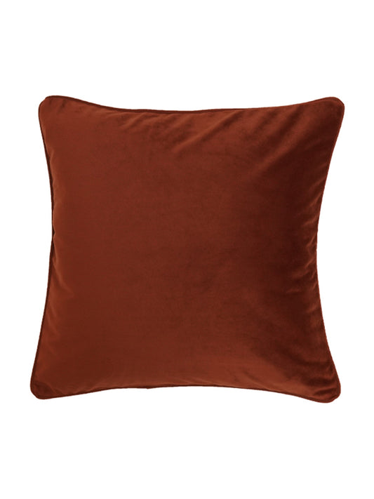 Cushion Cover Velvet Solid Rust - 12" X 12"