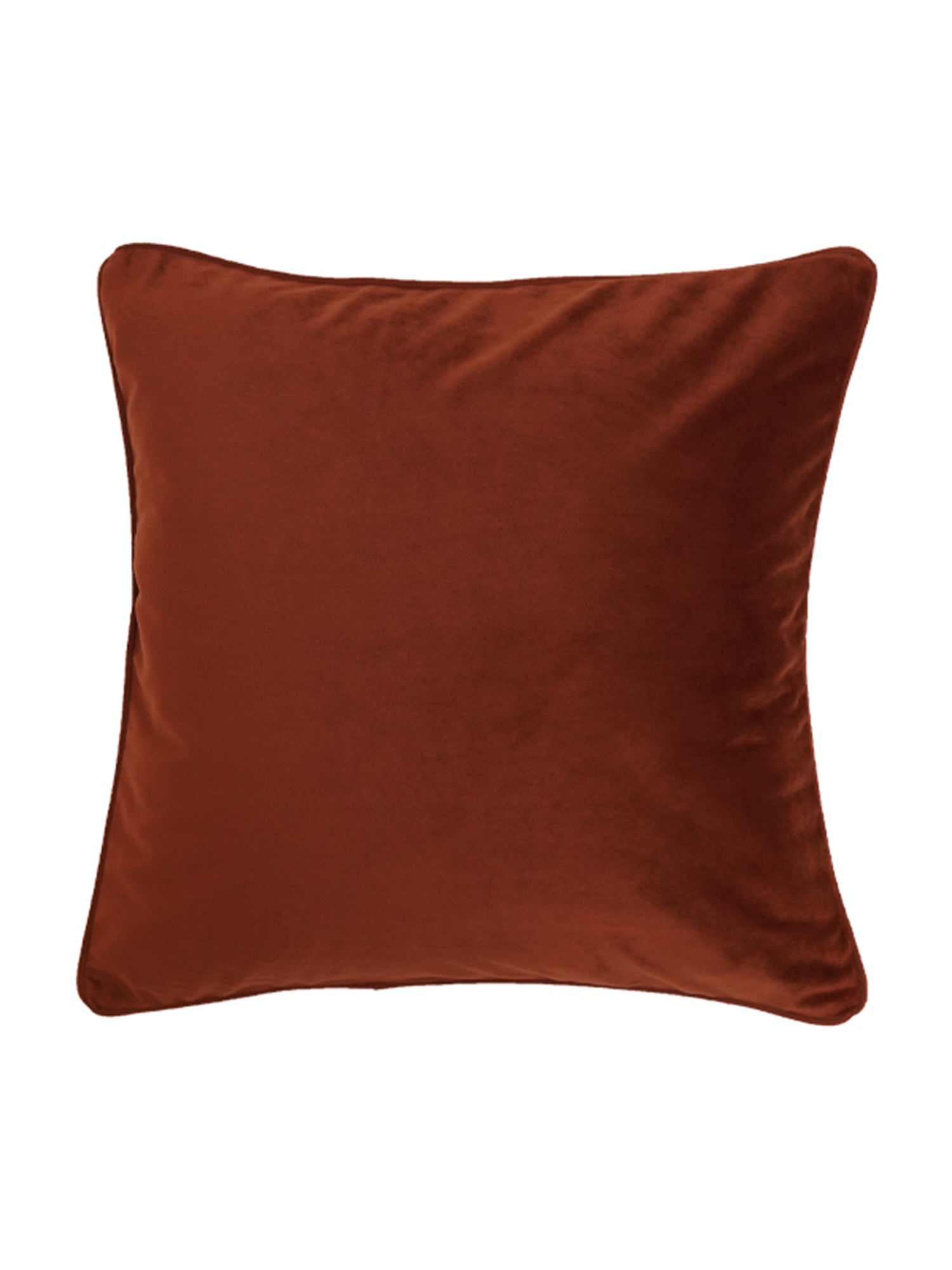 Cushion Cover Velvet Solid Rust - 12" X 12"