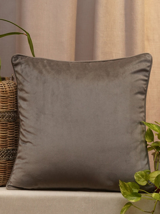 Cushion Cover Velvet  Grey - 12" X 12"