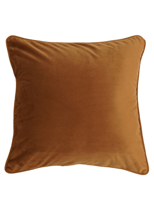 Cushion Cover Velvet  Golden Brown - 12" X 12"
