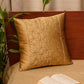 Golden Embroidered Cushion Cover in 16"x16"