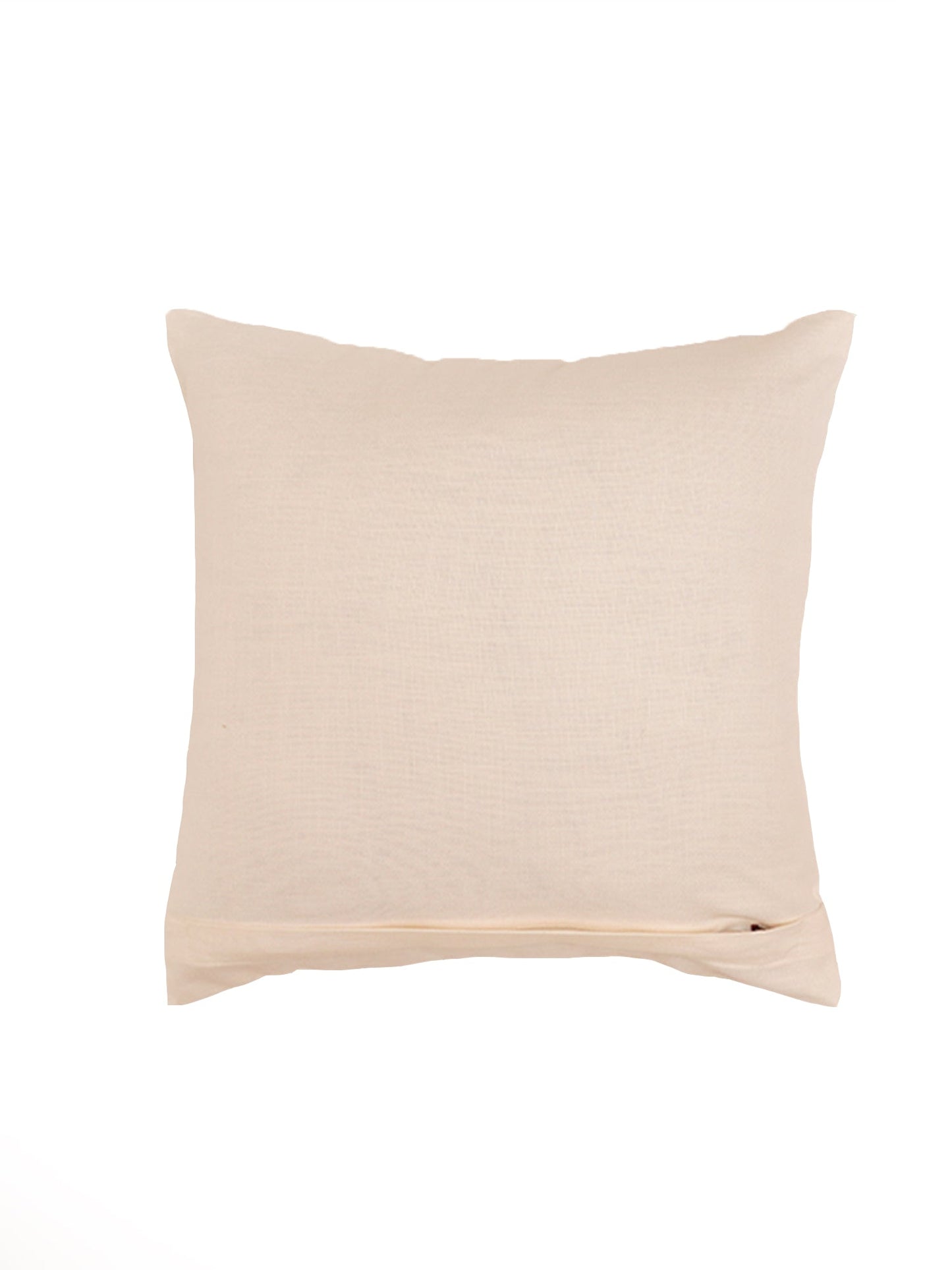 Embroidered Cushion Cover Cotton Off White - 16"x16"