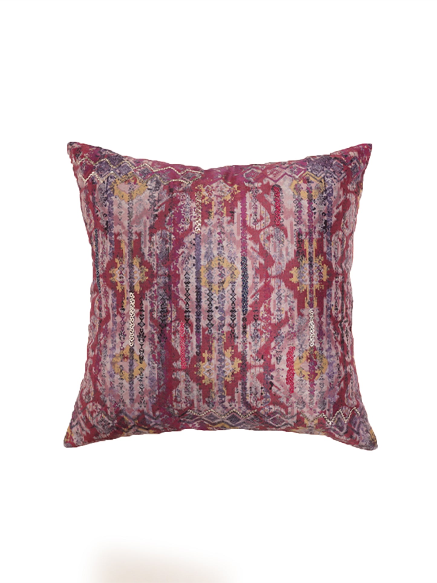 Co-ordinated Cushion Cover Set Of 7 Polyester Printed & Technique Multi Color -16x16+12x22 inches