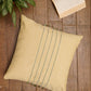 Embroidered Cushion Cover Cotton Blend Yellow - 16"x16"