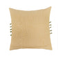 Embroidered Cushion Cover Cotton Blend Yellow - 16"x16"