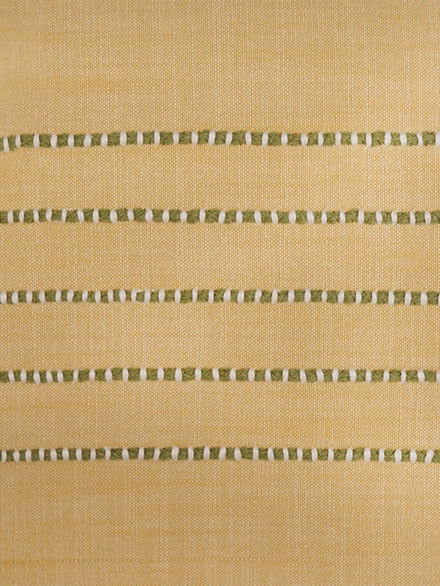 Embroidered Cushion Cover Cotton Blend Yellow - 16"x16"