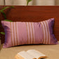 Embroidered Cushion Cover Cotton Purple - 12"x22"