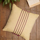 Embroidered Cushion Cover Cotton Blend Dark Grey  - 16" X 16"
