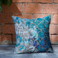 Cushion Cover 100% Polyster Floral Embroidered Teal - 16" X 16"
