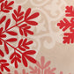 Printed Cushion Cover with Silver Zari Highlights Cotton Blend Rust - 16" x 16"
