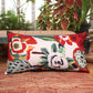 Red Printed Cushion Cover Cotton Polyester Blend Multi - 12" x 22"