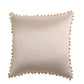 Pompom Cushion Cover Cotton Blend Silver - 16" x 16"