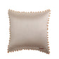 Pompom Cushion Cover Cotton Blend Silver - 16" x 16"