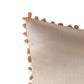 Pompom Cushion Cover Cotton Blend Silver - 16" x 16"