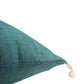 Self Quilted Cushion Cover with Bead Polyester Blend Teal - 16" x 16"