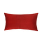 Line Embroidered Cushion Cover Polyester Blend Red - 12" x 22"