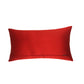 Line Embroidered Cushion Cover Polyester Blend Red - 12" x 22"