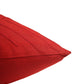 Line Embroidered Cushion Cover Polyester Blend Red - 12" x 22"