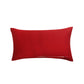 Printed Cushion Cover Stripes Cotton Poly Blend White/Red - 12" x 22"