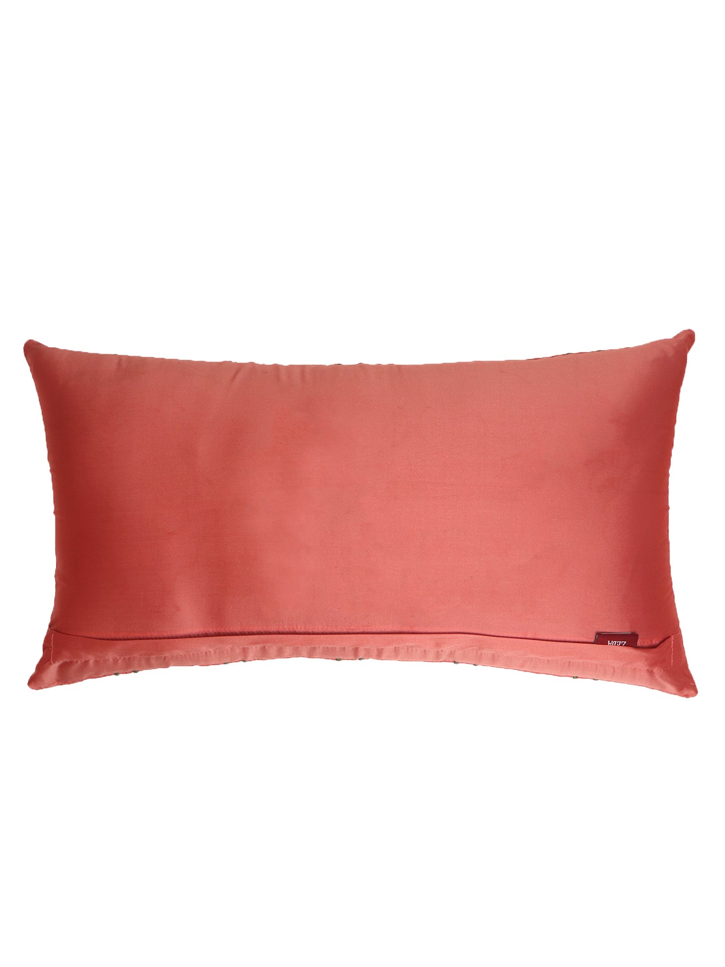 Embroidered Cushion Cover Polyester Blend Light Pink - 12" x 22"