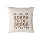 Hand Embroidered Cushion Cover Floral Beige - 16" x 16"