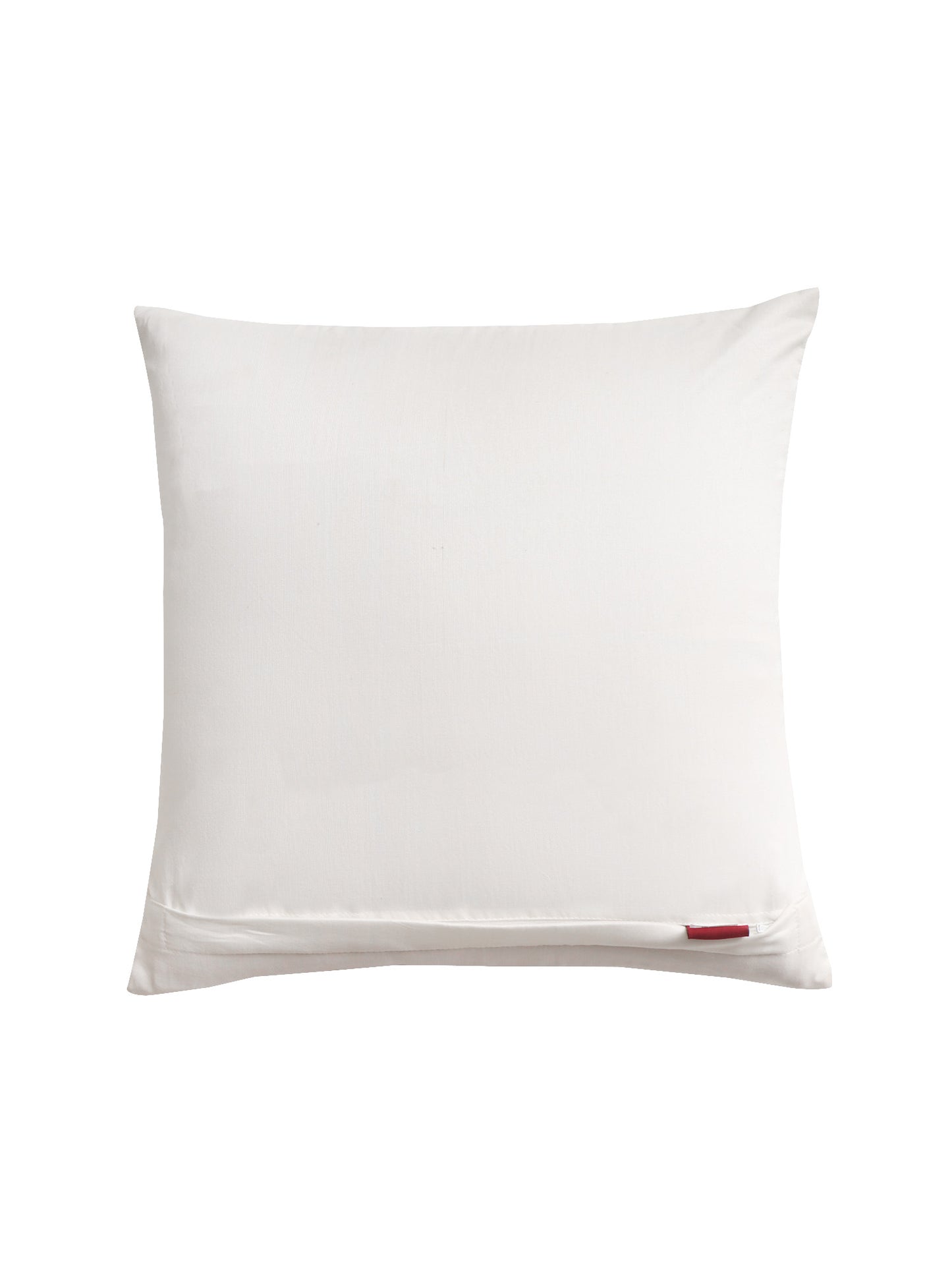 Hand Embroidered Cushion Cover Floral Beige - 16" x 16"