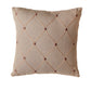 Reversible Cushion Cover Cotton Embroidery Dark Grey - 16" x 16"