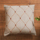 Reversible Cushion Cover Cotton Embroidery Silver Grey - 16" x 16"