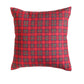 Reversible Cushion Cover Polycanvas Digital print Checks Red - 16" X 16"