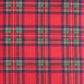 Reversible Cushion Cover Polycanvas Digital print Checks Red - 16" X 16"