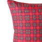 Reversible Cushion Cover Polycanvas Digital print Checks Red - 16" X 16"