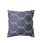 Cushion Cover Polyster Blend Abstract Embroidered Blue - 16" X 16"