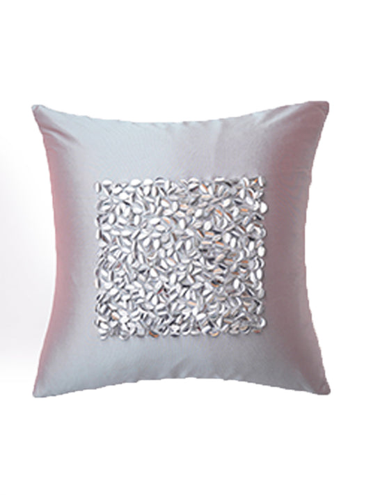 Cushion Cover 100% Polyster Abstract Embroidered Teal  - 16" X 16"