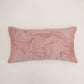 Cushion Cover Polyester Blend  Cord Piping and Quilting with Embroidery Pink - 12" X 22"
