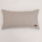 Cushion Cover Cotton Blend Patchwork with Embroidery Grey - 12" X 22"