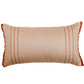 Cushion Covers Embroidered with Frills Geometric Beige - 12" X 22"