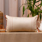Cushion Covers Embroidered with Frills Geometric Beige - 12" X 22"