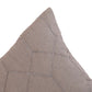 Cushion Cover Cotton Blend Geometric Quilted with Embroidery Grey - 12" X 22"