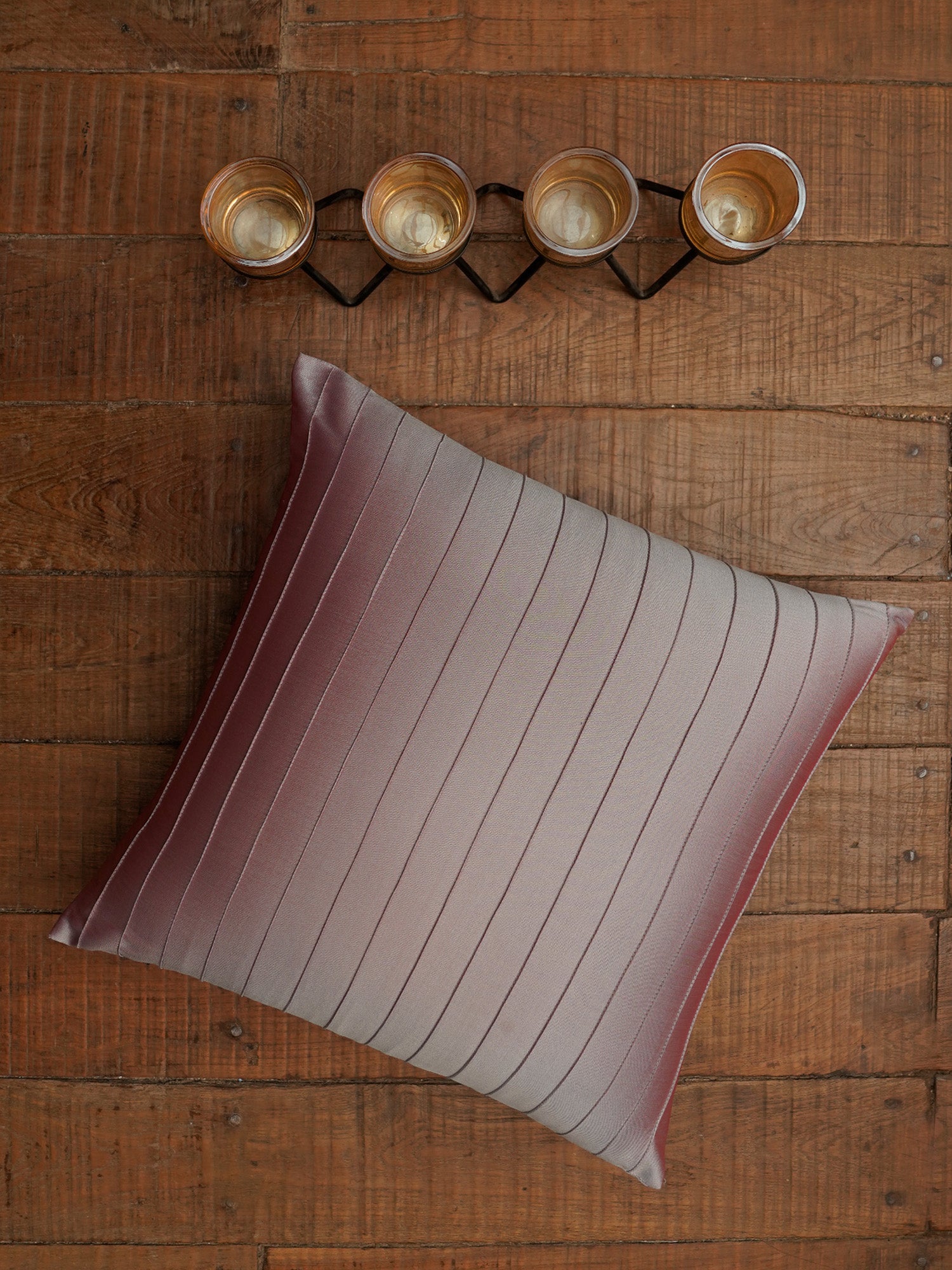 Technique Cushion Cover Pintuck Polyester Grey - 16" X 16"