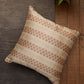 Cushion Cover Taffeta Bandhani Stripes Beige - 16" X 16"