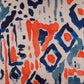 Cushion Cover Polycanvas Abstract Orange Blue - 16" X 16"