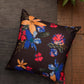 Cushion Cover Polycanvas Watercolor Florals Brown  - 16" X 16"