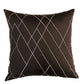 Cushion Cover 100% Cotton 520TC  Quilted/Embrioiderd Dark Grey - 20X20
