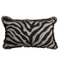 Cushion Cover Poly Canvas Animal Print Grey - 12X20