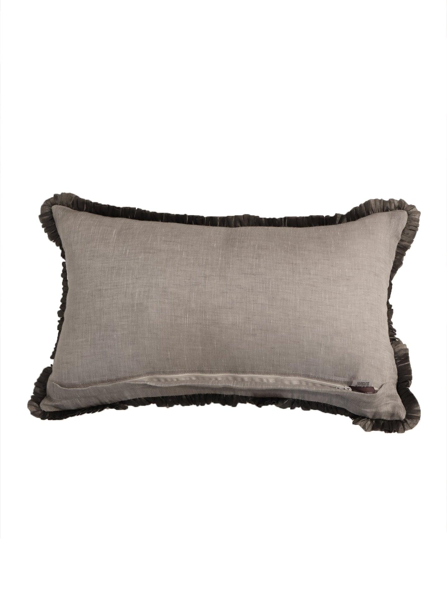 Cushion Cover Poly Canvas Animal Print Grey - 12X20