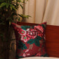 Printed Cushion Cover Polyster Maroon Green - 16"x16"