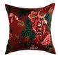 Printed Cushion Cover Polyster Maroon Green - 16"x16"