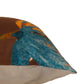 Cushion Cover Printed Poly Canvas Floral Brown Blue Yellow - 16"x16"